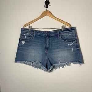 Womens Kut From the Kloth Jane High Rise Shorts Medium Wash Plus Size 18 EUC!